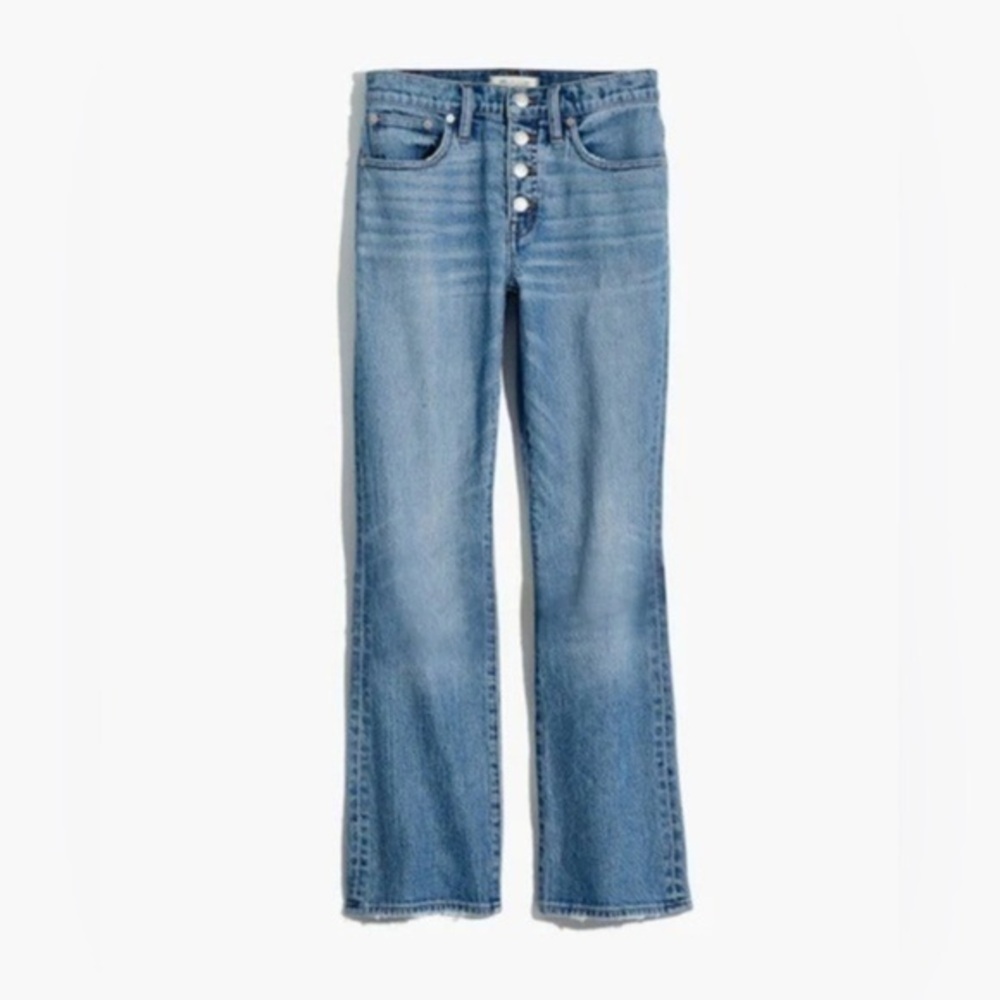 Madewell Women’s 24 Light Wash Blue Cali Demi Boot K7981 Button Fly Jeans 00